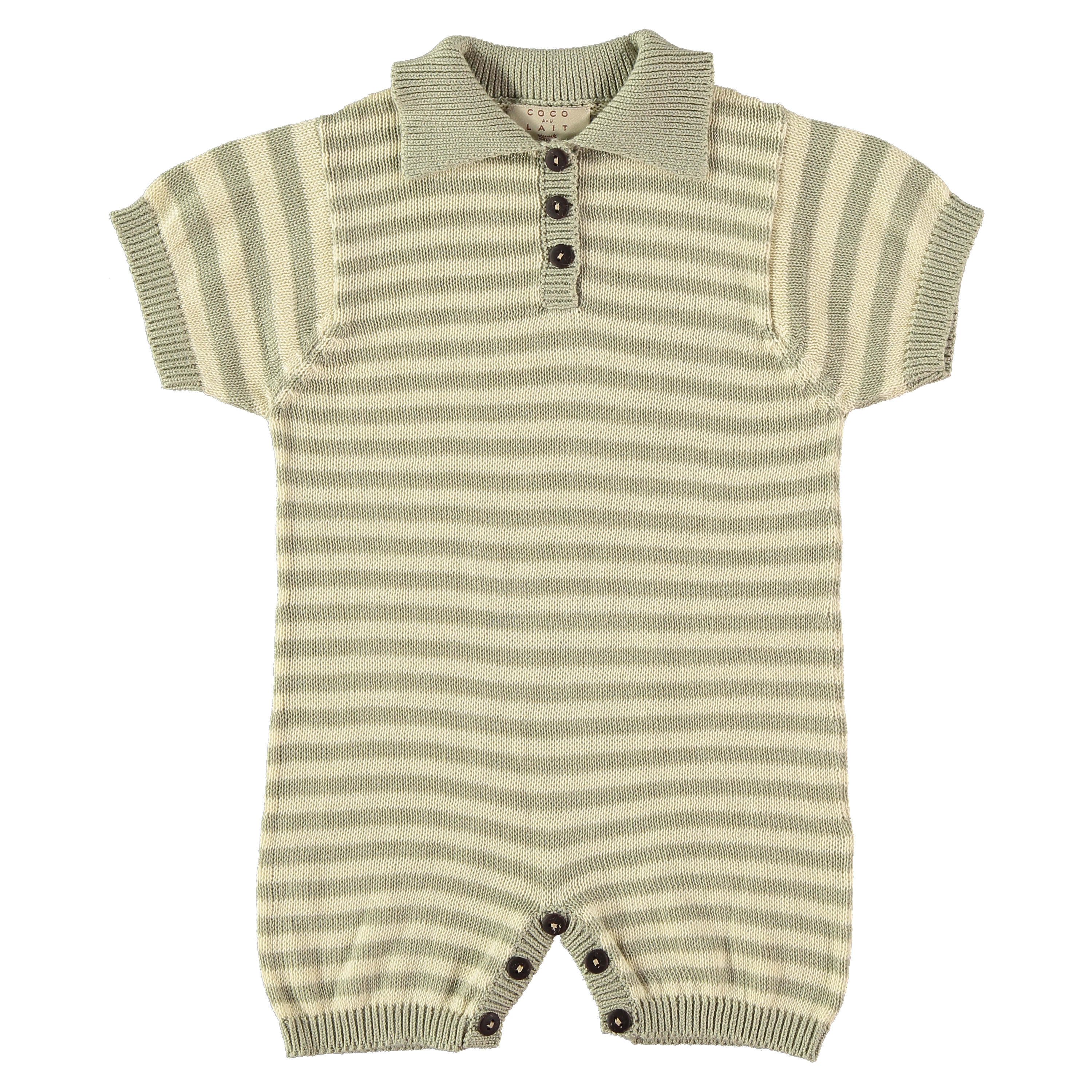                                                                                                                                                                                                       Striped Polo Romper